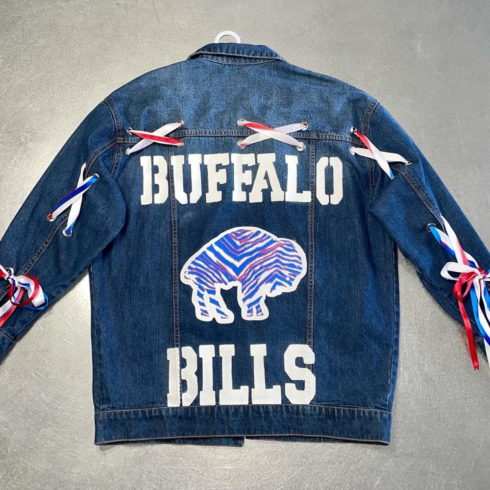 Handpainted Buffalo Bills denim jacket